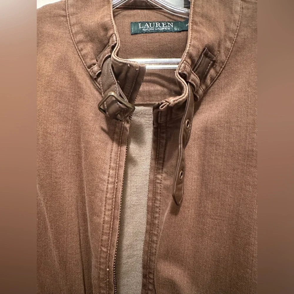 Ralph Lauren bomber jacket. Brown, Size 14. Great condition - Picture 7 of 8